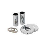 Zestaw maskujący z rozetami pojedynczymi, chrom