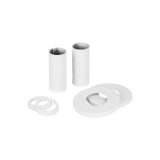 Zestaw maskujący z rozetami pojedynczymi, biały