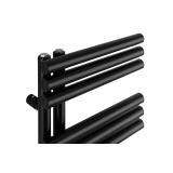 Grzejnik łazienkowy hybrydowy Zodiak 737x400 czarny RUMBA