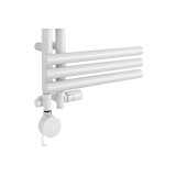 Grzejnik łazienkowy hybrydowy Zodiak 942x400 biały mat RUMBA