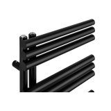 Grzejnik łazienkowy hybrydowy Zodiak 942x500 czarny RUMBA