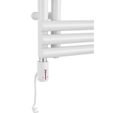 Grzejnik łazienkowy elektryczny Zodiak 1557x600 biały, grzałka z lewej strony