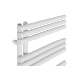 Grzejnik łazienkowy elektryczny Zodiak 1147x500 biały, grzałka z lewej strony