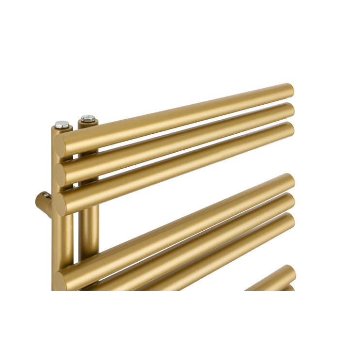 Grzejnik łazienkowy elektryczny Zodiak 1557x600 złoty, grzałka z lewej strony