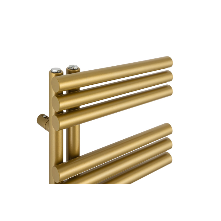 Grzejnik łazienkowy elektryczny Zodiak 1352x500 złoty, grzałka z lewej strony