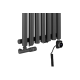 Grzejnik dekoracyjny Gilda GD1E 1800x413 grafit