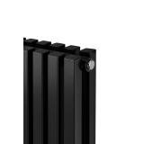 Grzejnik dekoracyjny hybrydowy poziomy Nomad 600x1170 czarny SQUARE