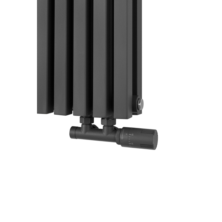 Grzejnik dekoracyjny hybrydowy poziomy Nomad 600x1170 grafit SQUARE