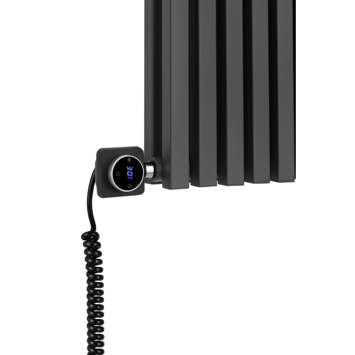 Grzejnik dekoracyjny hybrydowy poziomy Nomad 600x1170 grafit SQUARE