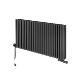 Grzejnik dekoracyjny hybrydowy poziomy Nomad 600x1170 grafit SQUARE