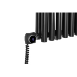 Grzejnik dekoracyjny hybrydowy poziomy Gilda 600x1062 czarny SQUARE