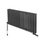 Grzejnik dekoracyjny hybrydowy poziomy Gilda 600x1298 grafit SQUARE