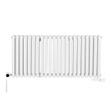 Grzejnik dekoracyjny hybrydowy poziomy Gilda 600x1298 biały SQUARE