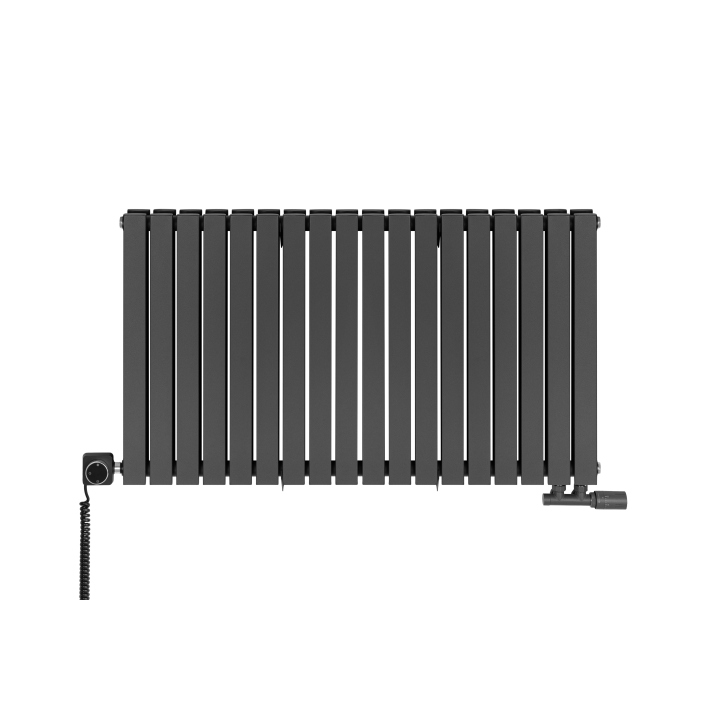 Grzejnik dekoracyjny hybrydowy poziomy Judy 600x1062 grafit SQUARE