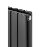 Grzejnik dekoracyjny hybrydowy poziomy Judy 600x1062 grafit SQUARE