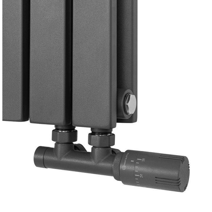 Grzejnik dekoracyjny hybrydowy poziomy Judy 600x1062 grafit SQUARE