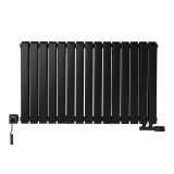 Grzejnik dekoracyjny hybrydowy poziomy Wanted 600x1020 czarny SQUARE