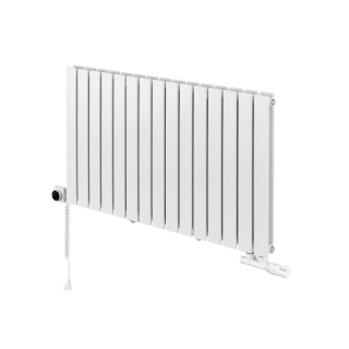 Grzejnik dekoracyjny hybrydowy poziomy Wanted 600x1020 biały SQUARE