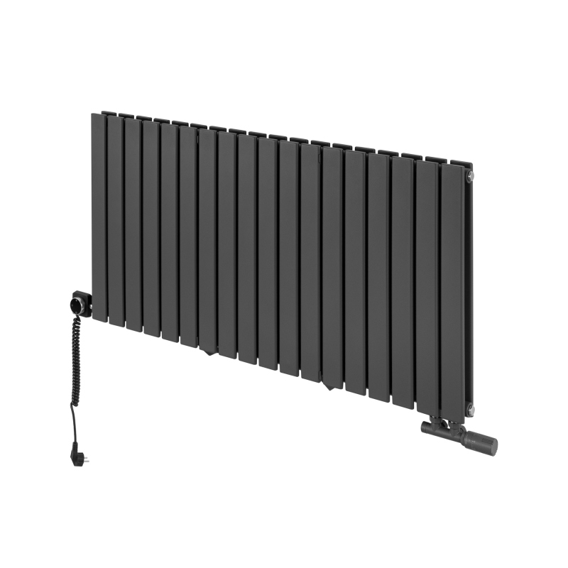 Grzejnik dekoracyjny hybrydowy poziomy Wanted 600x1224 grafit SQUARE