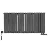 Grzejnik dekoracyjny hybrydowy poziomy Wanted 600x1224 grafit SQUARE