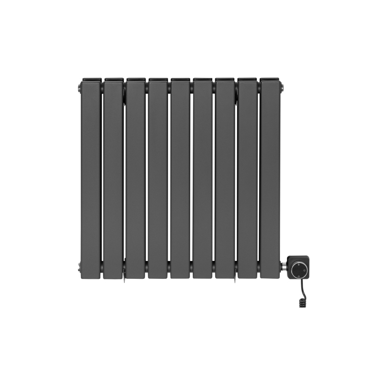 Grzejnik dekoracyjny elektryczny Wanted WD2E 600x612 grafit, grzałka z prawej strony