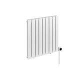 Grzejnik dekoracyjny elektryczny Wanted WD2E 600x612 biały, grzałka z prawej strony