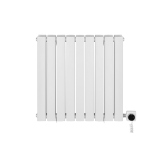 Grzejnik dekoracyjny elektryczny Wanted WD2E 600x612 biały, grzałka z prawej strony