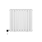 Grzejnik dekoracyjny elektryczny Wanted WD2E 600x612 biały, grzałka z lewej strony