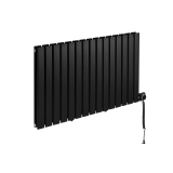 Grzejnik dekoracyjny elektryczny Wanted WD2E 600x1020 czarny, grzałka z prawej strony