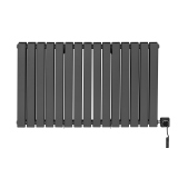 Grzejnik dekoracyjny elektryczny Wanted WD2E 600x1020 grafit, grzałka z prawej strony