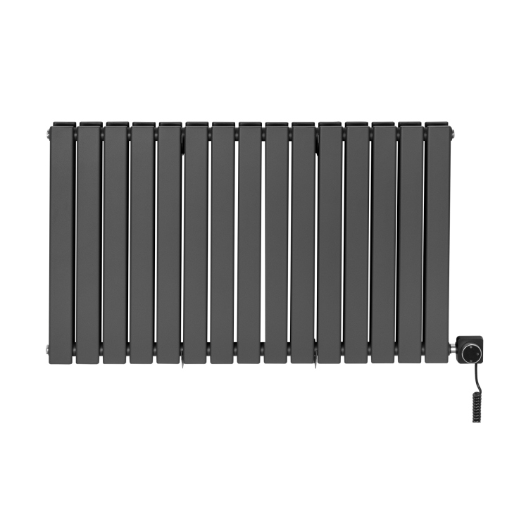 Grzejnik dekoracyjny elektryczny Wanted WD2E 600x1020 grafit, grzałka z prawej strony