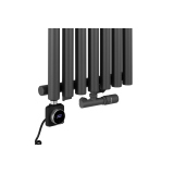 Grzejnik dekoracyjny Gilda GD1E 1800x413 grafit