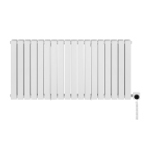 Grzejnik dekoracyjny elektryczny Wanted WD2E 600x1224 biały, grzałka z prawej strony