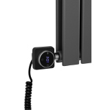 Grzejnik dekoracyjny elektryczny Wanted WD2E 600x1020 grafit, grzałka z lewej strony