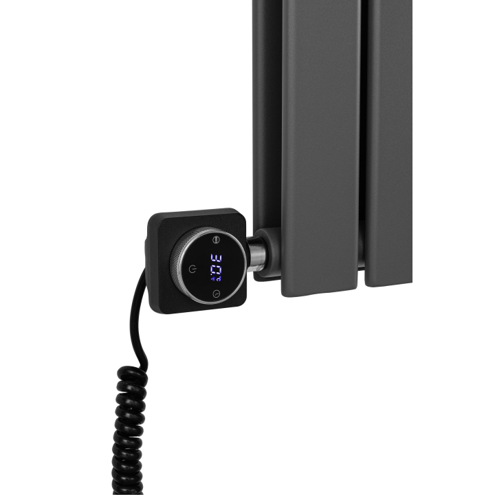 Grzejnik dekoracyjny elektryczny Wanted WD2E 600x1020 grafit, grzałka z lewej strony