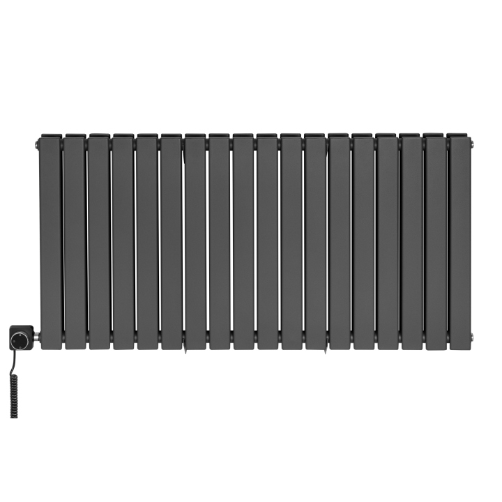 Grzejnik dekoracyjny elektryczny Wanted WD2E 600x1224 grafit, grzałka z lewej strony