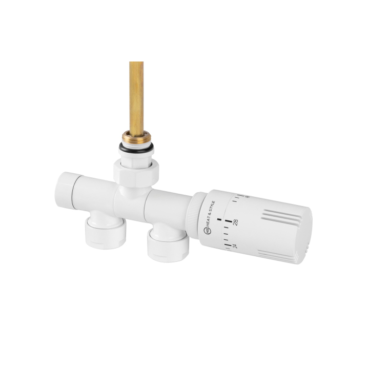 Przyłącze jednootworowe Single Pipe Valve Invest, biały