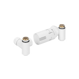 Zestaw termostatyczny Hybrid Valve Invest, biały prawy