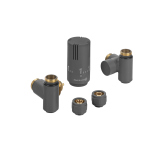 Zestaw termostatyczny Hybrid Valve Invest, grafit lewy