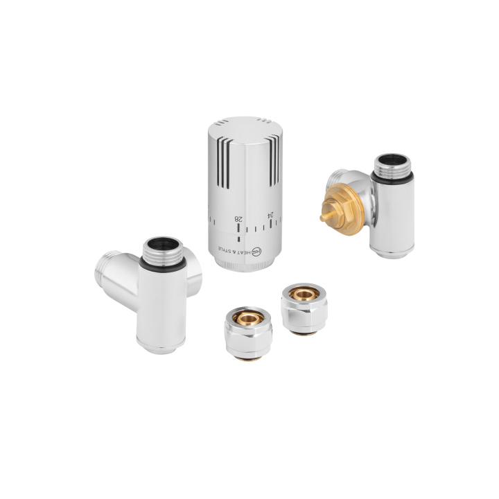 Zestaw termostatyczny Hybrid Valve Invest, chrom prawy