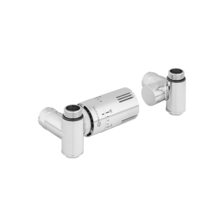 Zestaw termostatyczny Hybrid Valve Invest, chrom lewy
