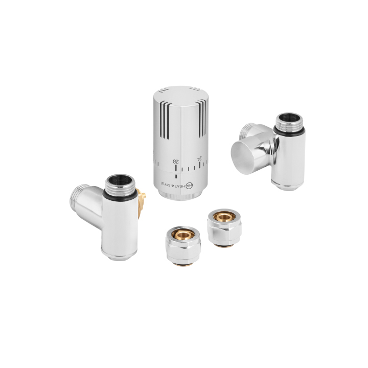 Zestaw termostatyczny Hybrid Valve Invest, chrom lewy