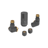 Zestaw termostatyczny Tri Axial Valve Invest 3D, grafit lewy