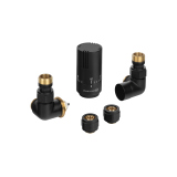 Zestaw termostatyczny Tri Axial Valve Invest 3D, czarny lewy