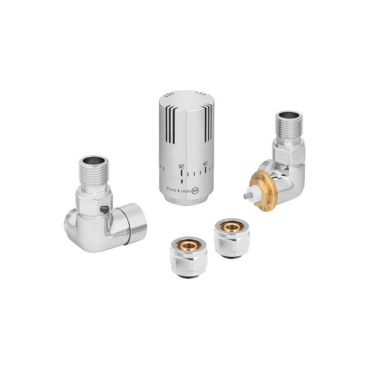 Zestaw termostatyczny Tri Axial Valve Invest 3D, chrom prawy