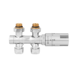 Zawór termostatyczny zespolony MULTIFLOW INVEST, chrom uniwersalny