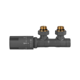Zawór termostatyczny zespolony MULTIFLOW INVEST, grafit uniwersalny
