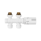 Zawór termostatyczny zespolony MULTIFLOW INVEST, biały uniwersalny