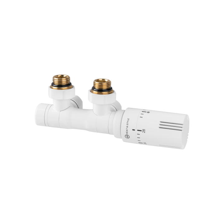 Zawór termostatyczny zespolony MULTIFLOW INVEST, biały uniwersalny