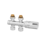 Zawór termostatyczny zespolony MULTIFLOW INVEST, chrom uniwersalny